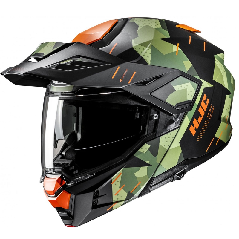 Kokkupandav mootorratta kiiver HJC i80 Roki MC47SF roheline-must