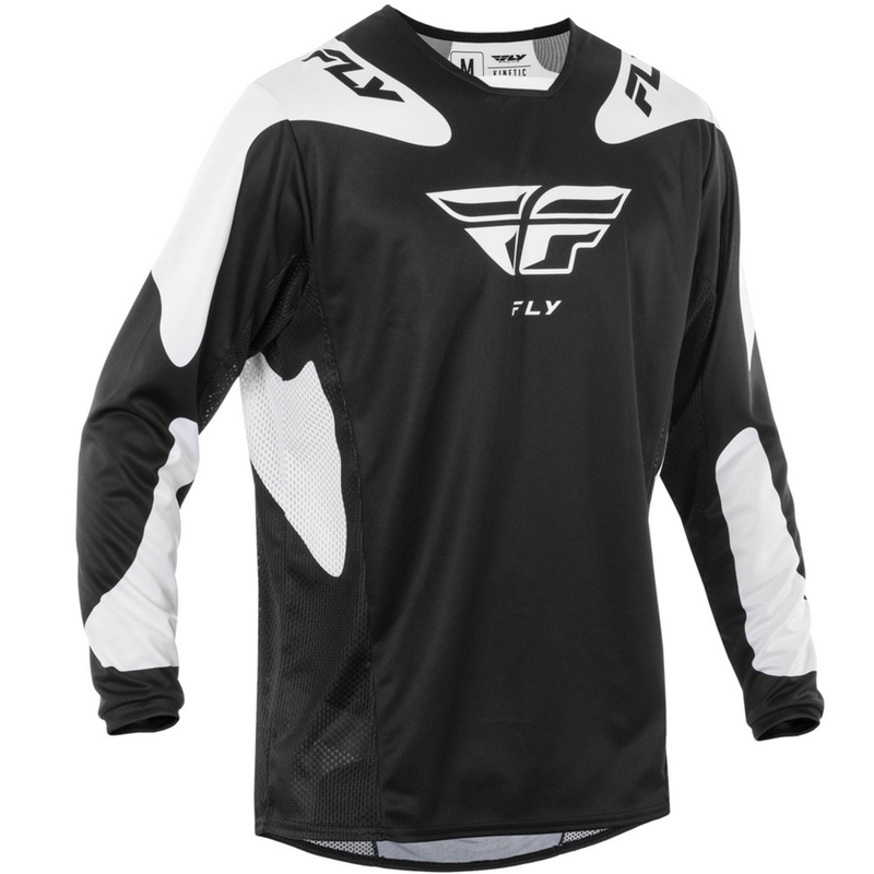 Motokrossitrikoo FLY Racing Kinetic Sym must ja valge