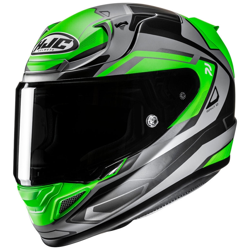 Integreeritud mootorratta kiiver HJC RPHA 12 Brels MC4HSF roheline-hall-must
