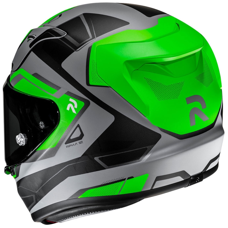 Integreeritud mootorratta kiiver HJC RPHA 12 Brels MC4HSF roheline-hall-must