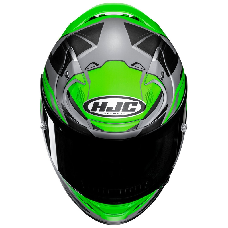 Integreeritud mootorratta kiiver HJC RPHA 12 Brels MC4HSF roheline-hall-must