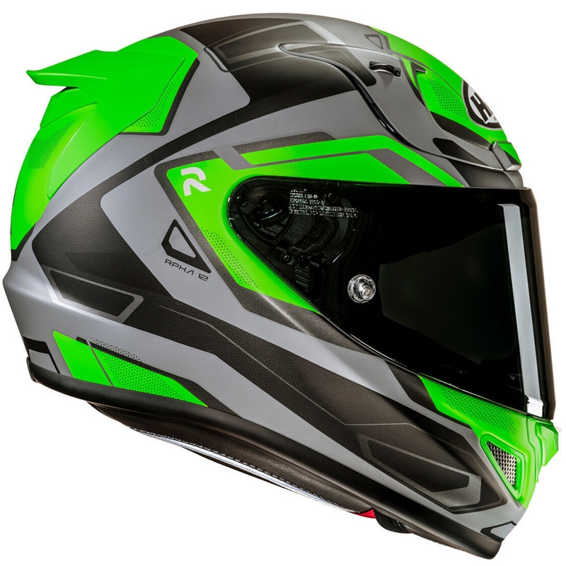 Integreeritud mootorratta kiiver HJC RPHA 12 Brels MC4HSF roheline-hall-must