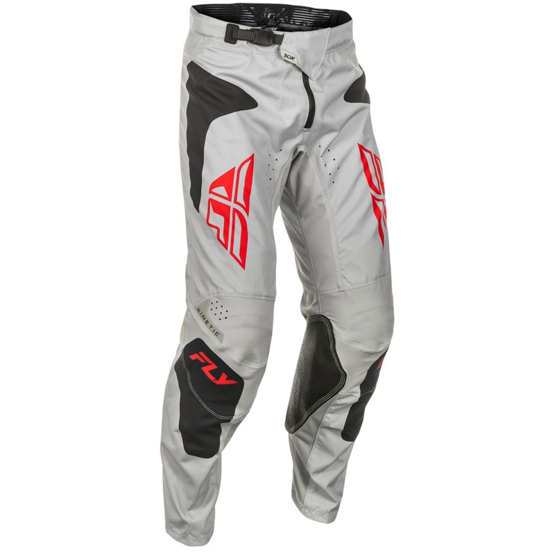 Motokrossi püksid FLY Racing Kinetic Sym hall-punane-mustad