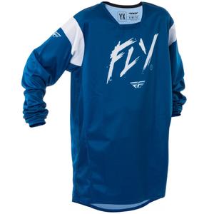 Laste motokrossitrikoo FLY Racing Kinetic Stoke sinine ja valge