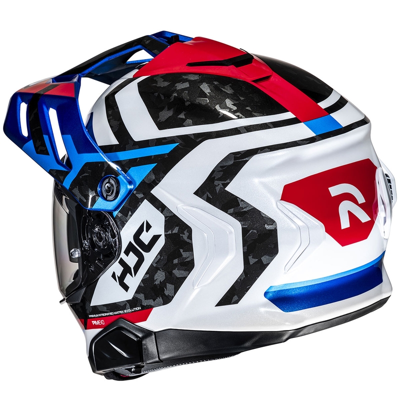 Enduro mootorratta kiiver HJC RPHA 60 Dakar MC21 sini-must-valge