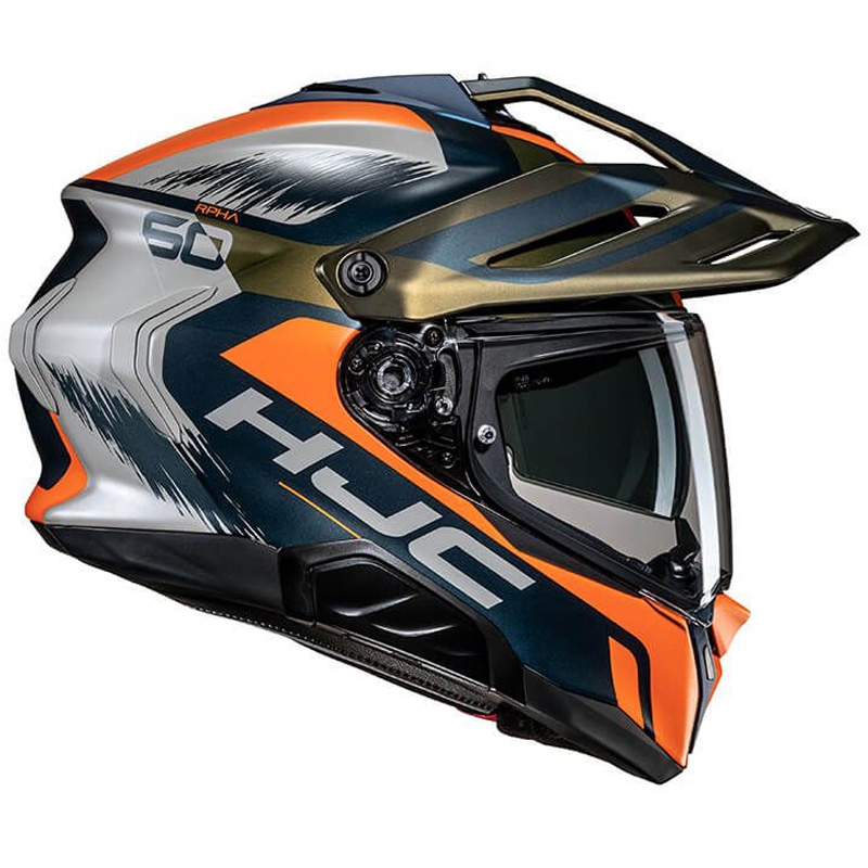 Enduro mootorratta kiiver HJC RPHA 60 Quid MC47SF sinihall-oranž