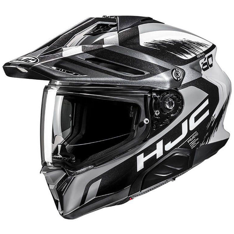 Enduro mootorratta kiiver HJC RPHA 60 Quid MC5 hall-must-valge