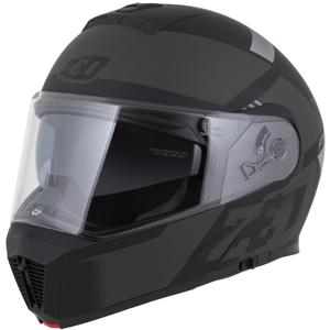 Ümberpööratav mootorratta kiiver ZED F19 matt mustahall