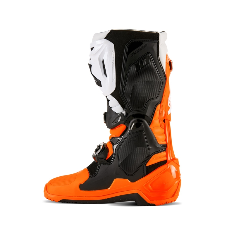 Alpinestars Tech 10 Enduro fluo oranž-must-valge mootorratta saapad