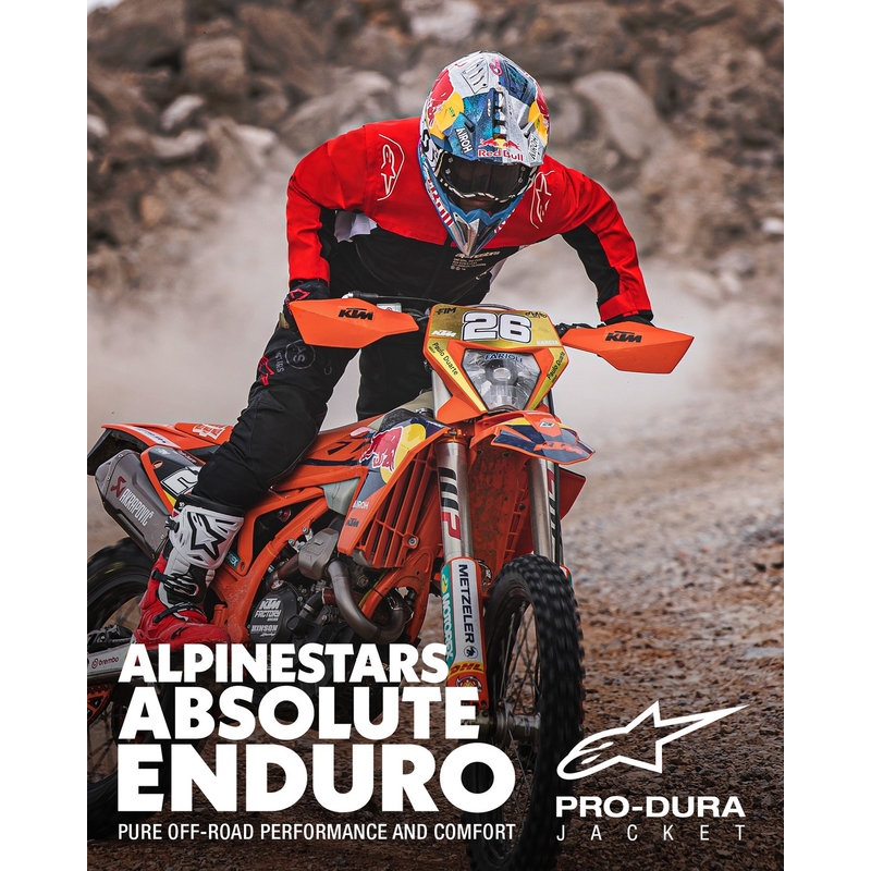 Alpinestars PRO-Dura must-punase-valge jope