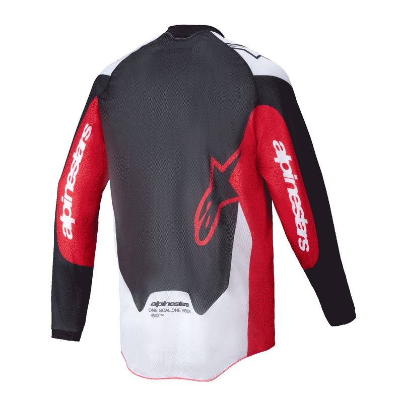 Alpinestars PRO-Dura motokrossitrikoo must-punane-valge