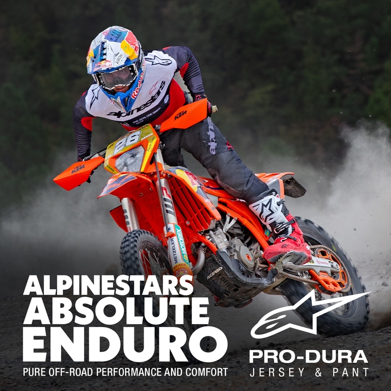 Alpinestars PRO-Dura motokrossitrikoo must-punane-valge