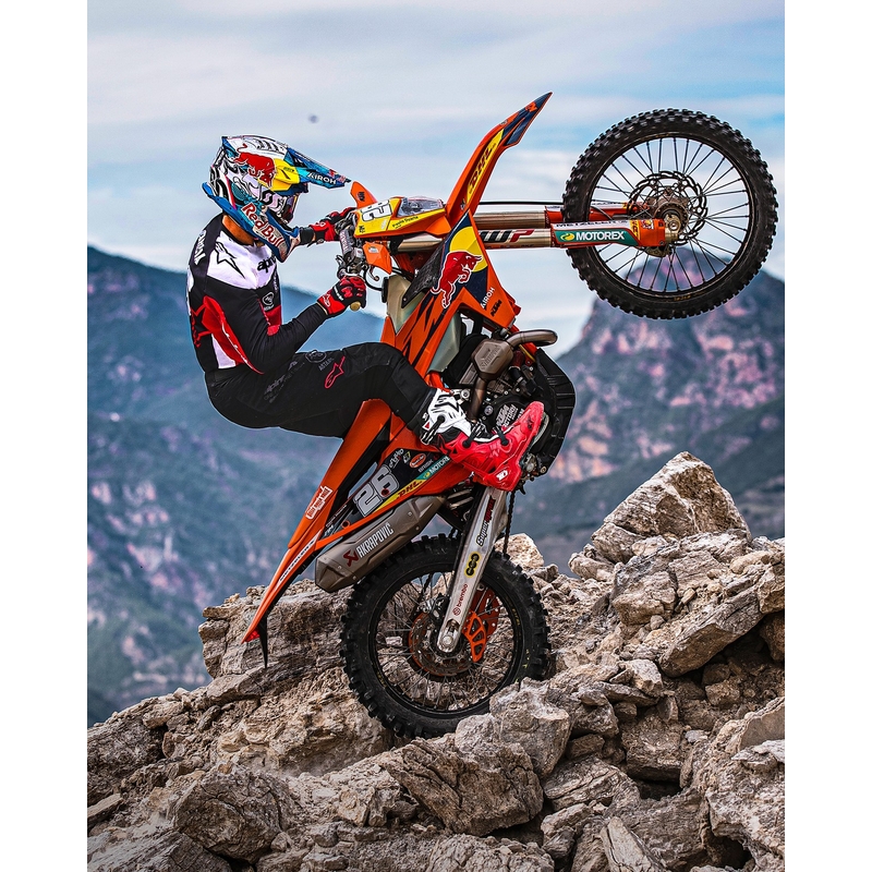 Alpinestars PRO-Dura motokrossitrikoo must-punane-valge