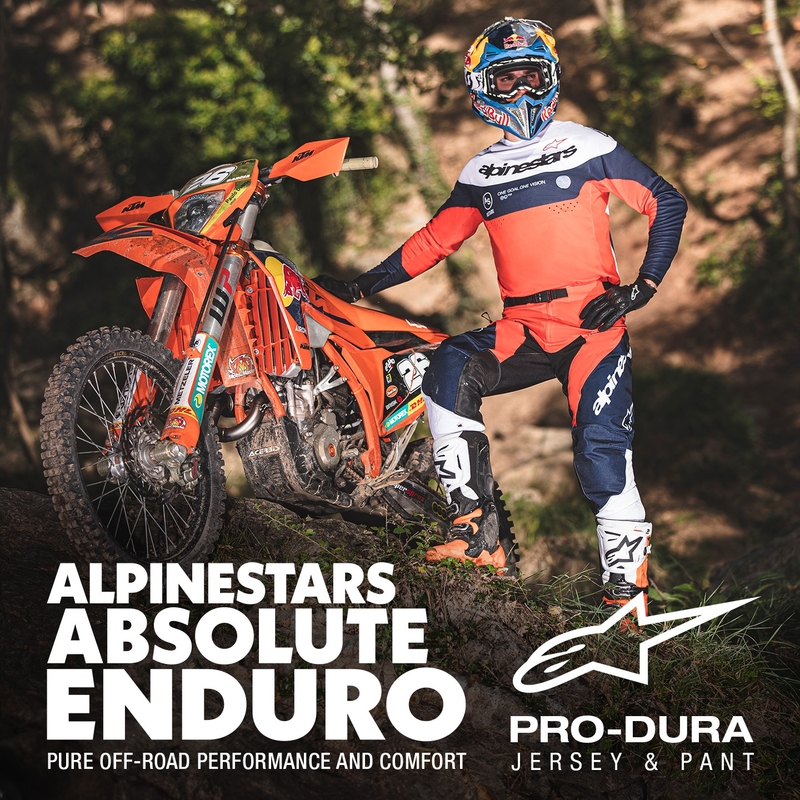 Alpinestars PRO-Dura motokrossipüksid sini-oranž-valge