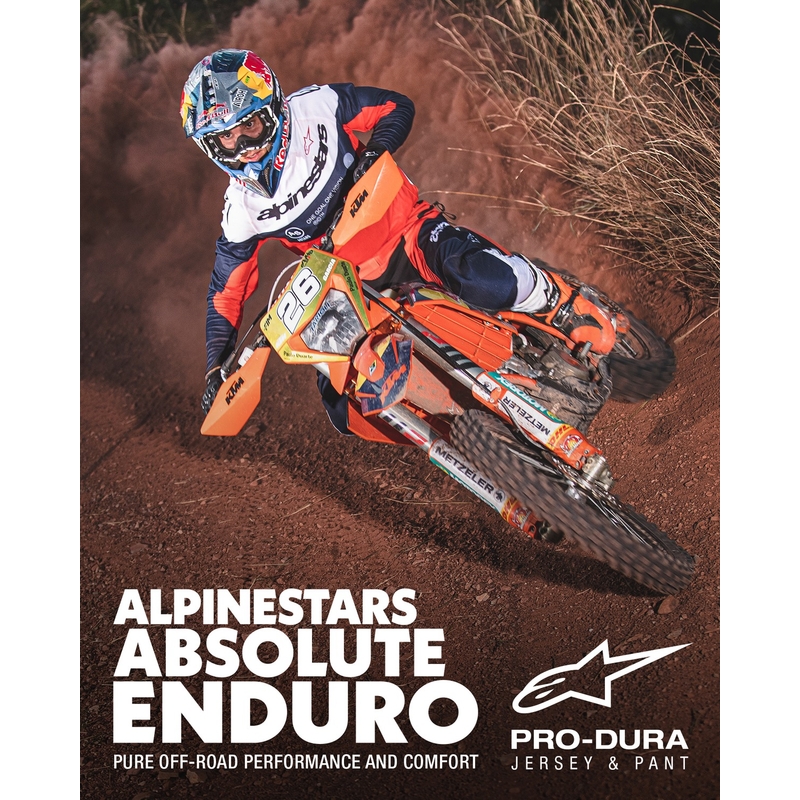 Alpinestars PRO-Dura motokrossipüksid sini-oranž-valge