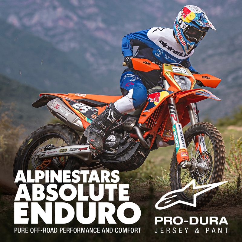 Alpinestars PRO-Dura motokrossipüksid sinine ja valge