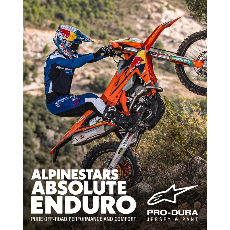 Alpinestars PRO-Dura motokrossipüksid sinine ja valge