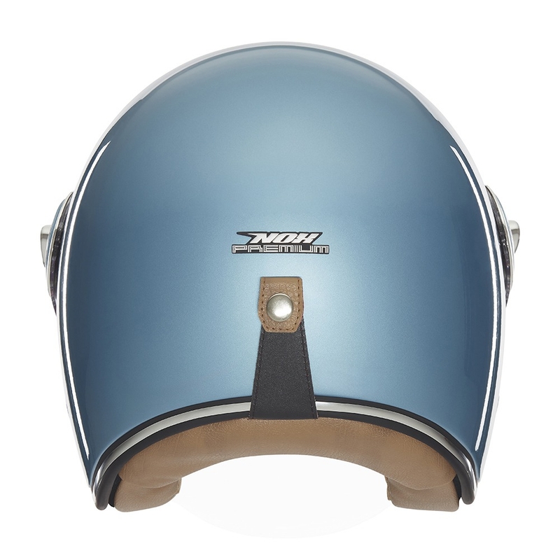 Avatud mootorratta kiiver NOX PREMIUM Heritage türkiissinine