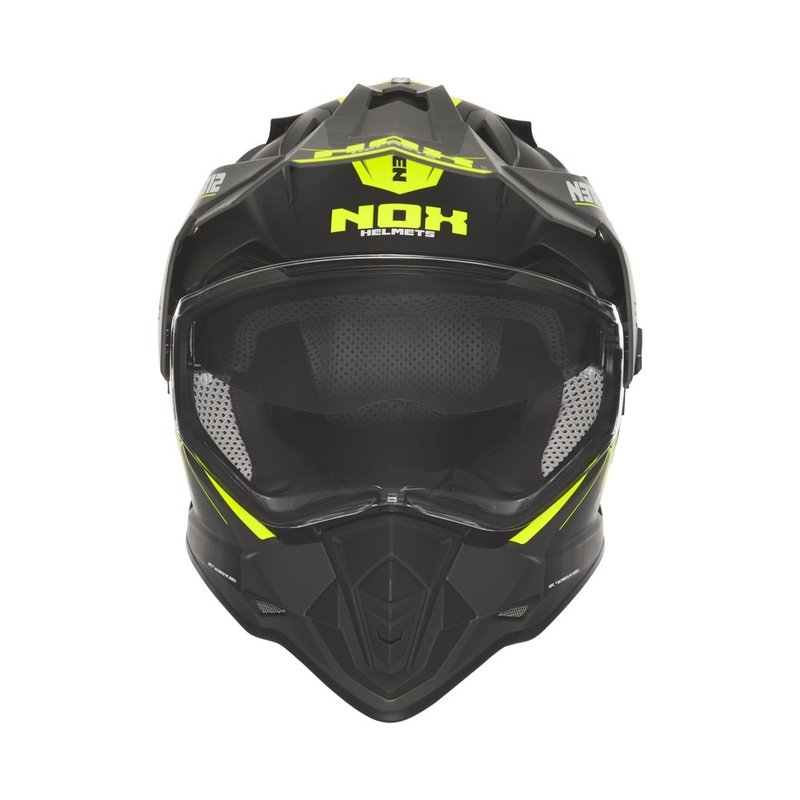 Enduro helma na motorku NOX N312 Vapor matná černo-žlutá