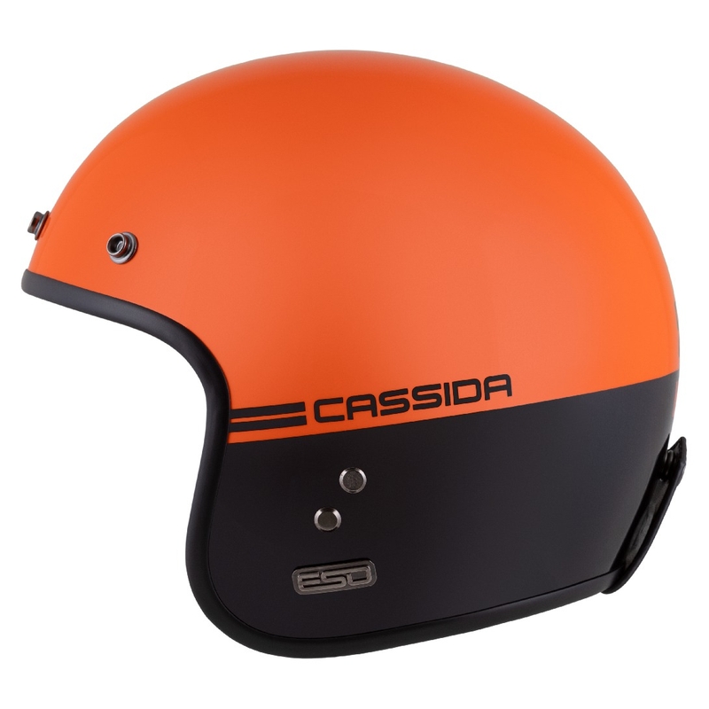 Cassida Eso Super Hooligan Open mootorratta kiiver Black-Orange Pearl