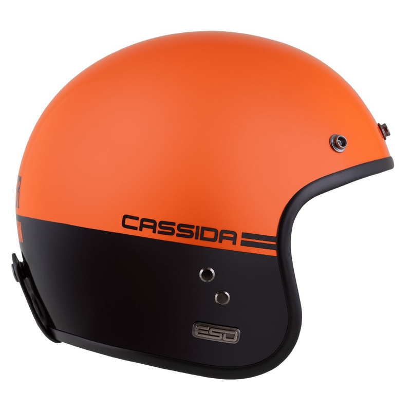 Cassida Eso Super Hooligan Open mootorratta kiiver Black-Orange Pearl