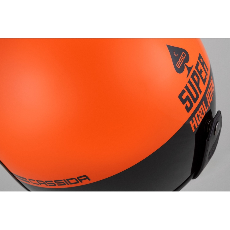 Cassida Eso Super Hooligan Open mootorratta kiiver Black-Orange Pearl