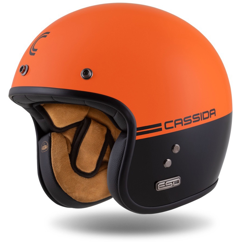 Cassida Eso Super Hooligan Open mootorratta kiiver Black-Orange Pearl
