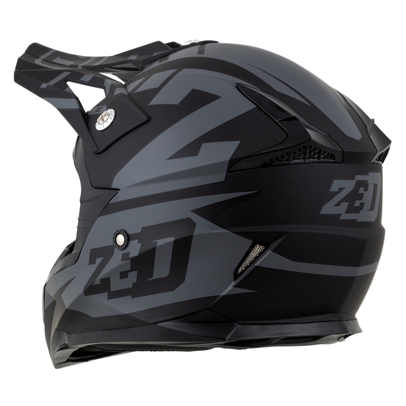 Laste motokrossikiiver mootorratta jaoks ZED X1.9D Targa matt hall-must