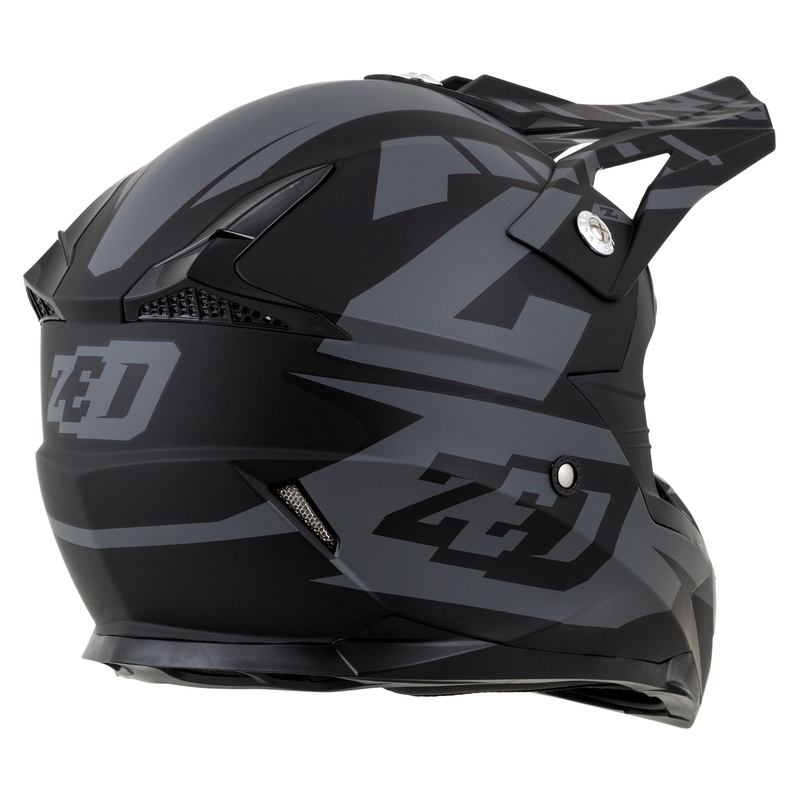 Laste motokrossikiiver mootorratta jaoks ZED X1.9D Targa matt hall-must