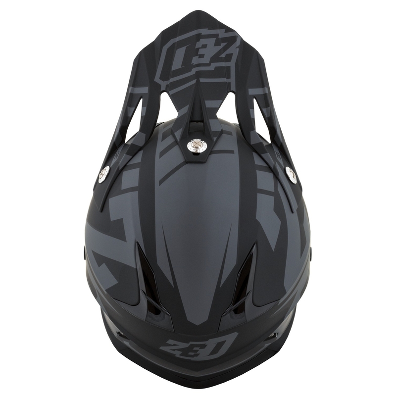 Laste motokrossikiiver mootorratta jaoks ZED X1.9D Targa matt hall-must