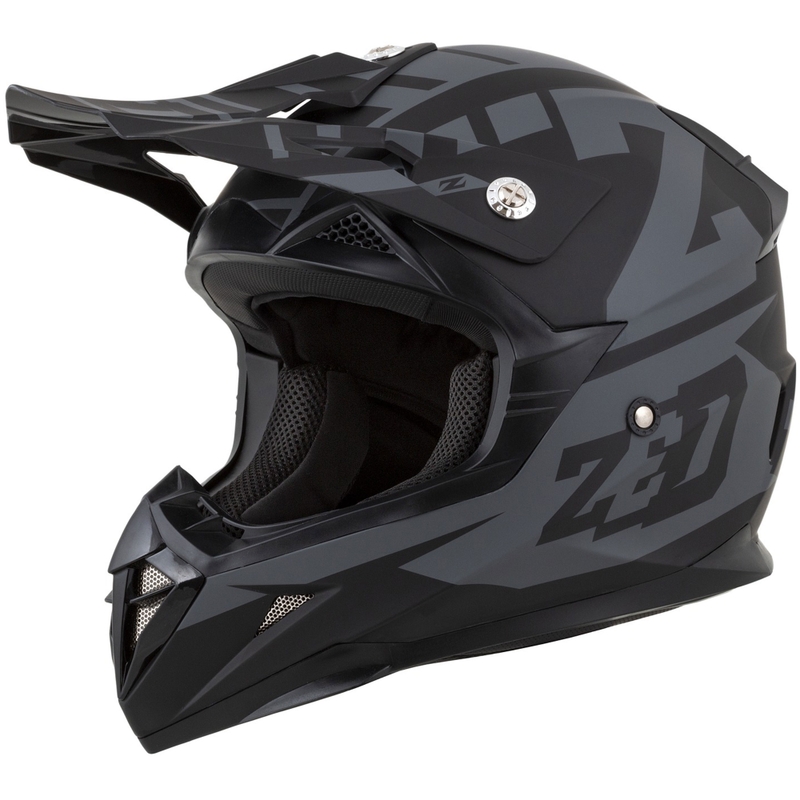 Laste motokrossikiiver mootorratta jaoks ZED X1.9D Targa matt hall-must