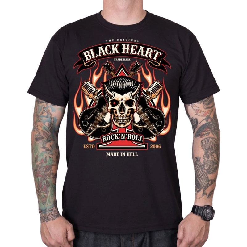 T-särk Black Heart HillBilly Boy must
