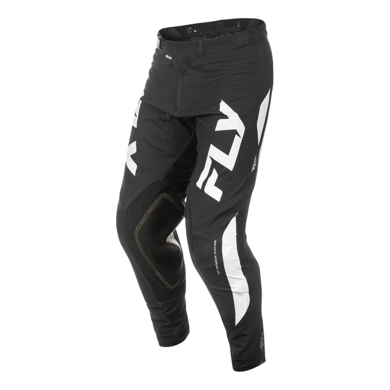 FLY Racing Evolution motokrossipüksid must-valge-lillad