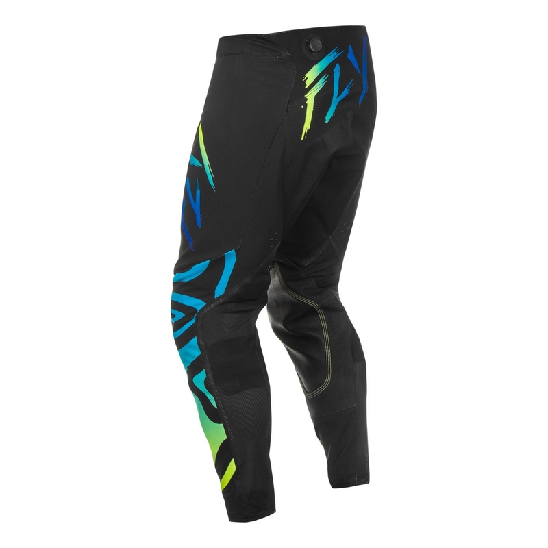 Motokrossi püksid FLY Racing Evolution must-sinine-fluo kollane