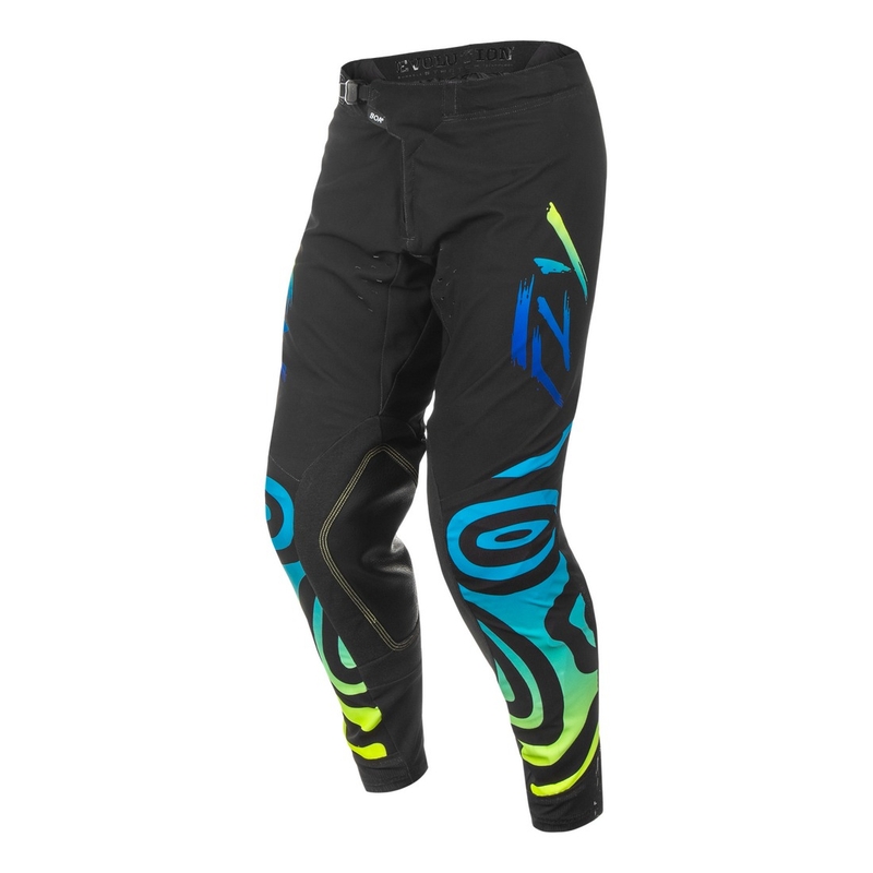 Motokrossi püksid FLY Racing Evolution must-sinine-fluo kollane
