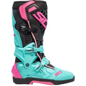 SiDi Crossair mootorratta saapad mint-must-must-roosa