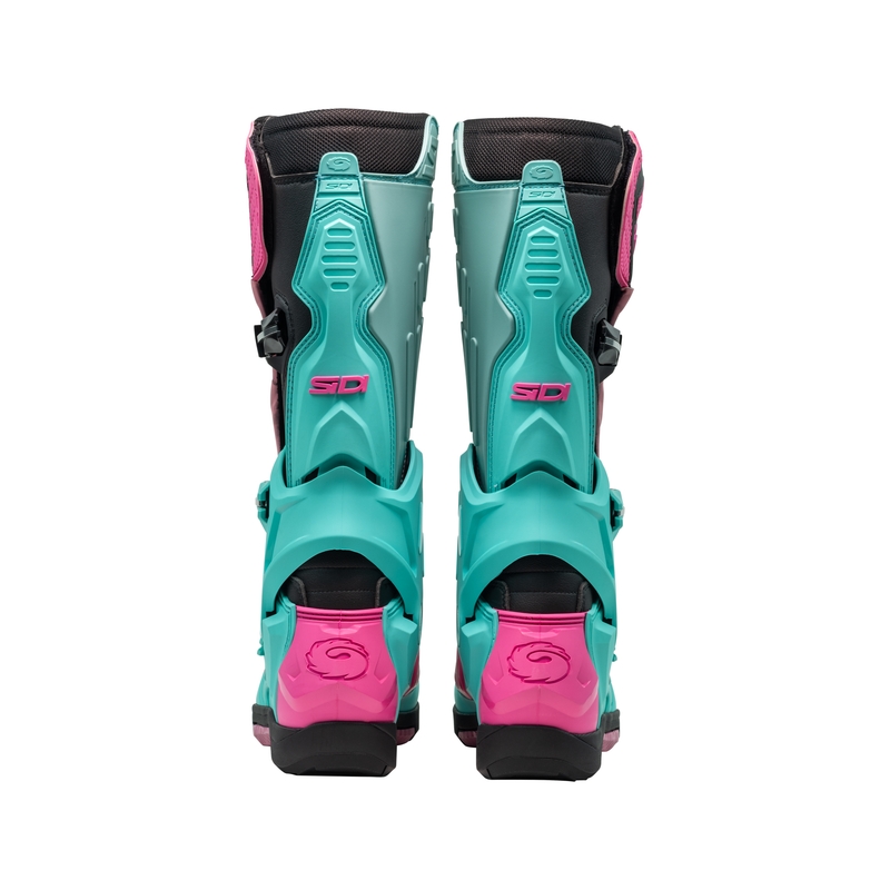 SiDi Crossair mootorratta saapad mint-must-must-roosa
