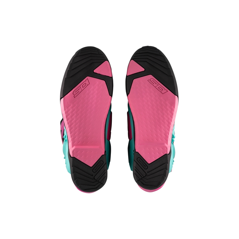 SiDi Crossair mootorratta saapad mint-must-must-roosa