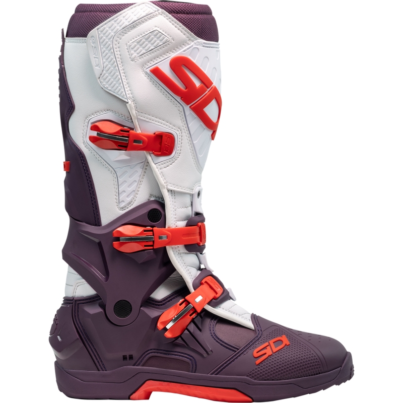 SiDi Crossair bordoopunased ja valged mootorrattasaapad
