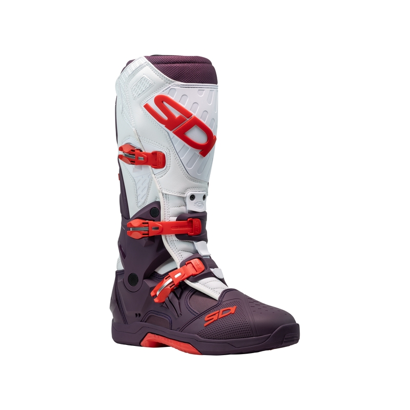 SiDi Crossair bordoopunased ja valged mootorrattasaapad