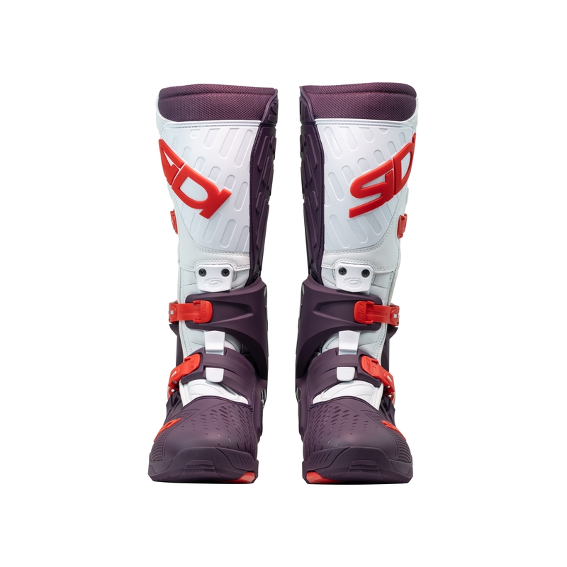 SiDi Crossair bordoopunased ja valged mootorrattasaapad