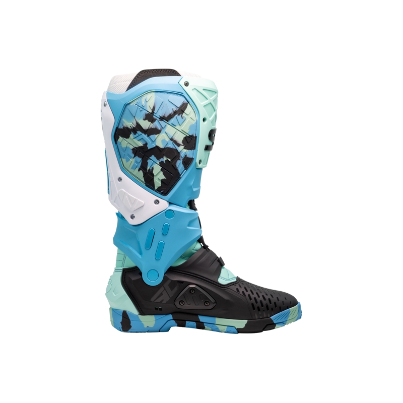 SiDi Crossair X mustad ja türkiissinised mootorratta saapad