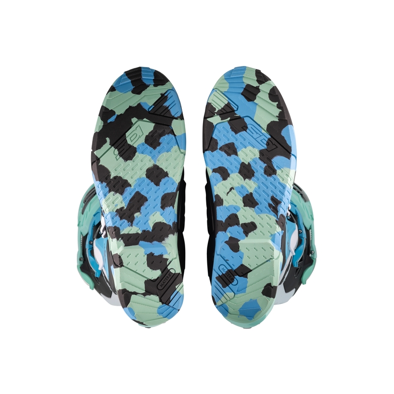 SiDi Crossair X mustad ja türkiissinised mootorratta saapad