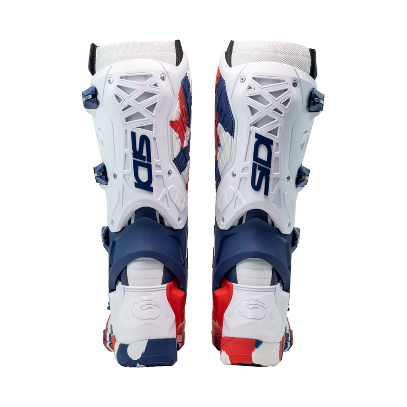 SiDi Crossair X mootorratta saapad valge-sinine-punane
