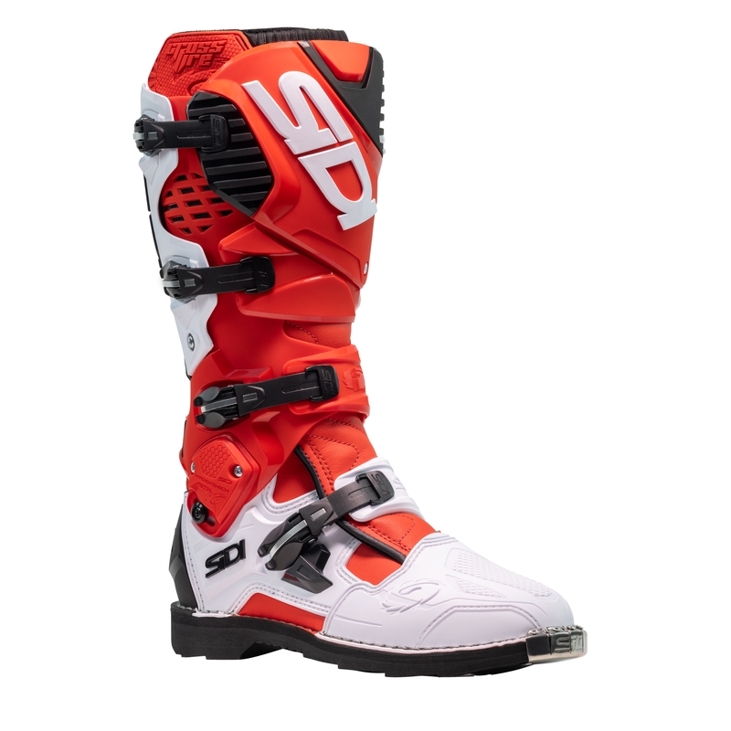 SiDi Crossfire 3 mootorratta saapad punane ja valge