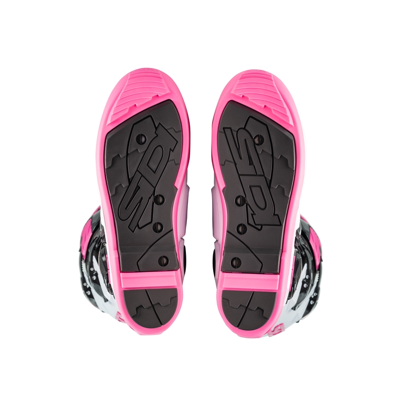 SiDi Crossfire 3 SRS mustad, valged ja roosad mootorratta saapad