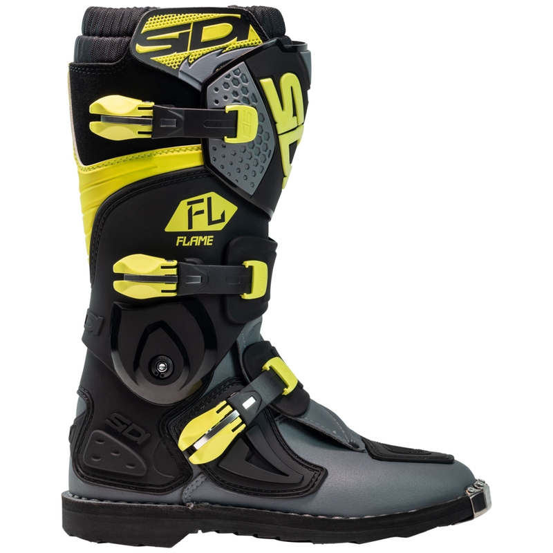 Laste motokrossijalatsid SiDi Flame must-kollane