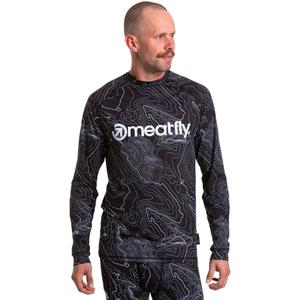 Meeste termiline t-särk Meatfly Avery must ja valge