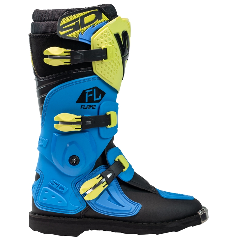 Laste motokrossijalatsid SiDi Flame sinikollane-mustad