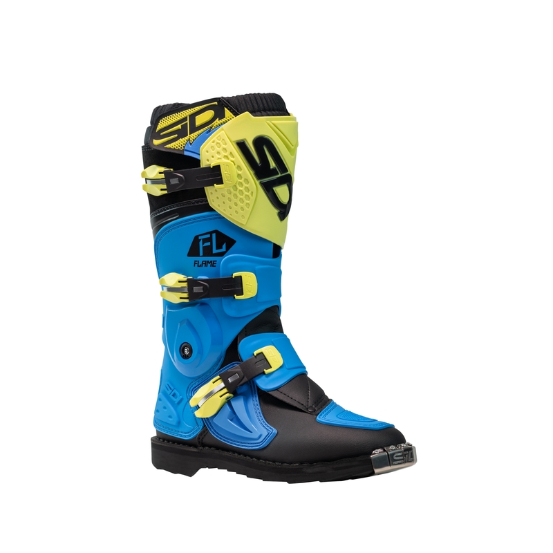 Laste motokrossijalatsid SiDi Flame sinikollane-mustad